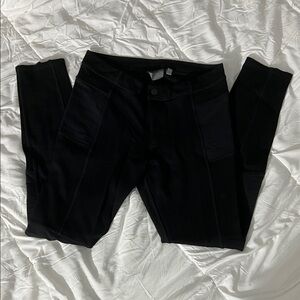 Athleta Black Zipper-Detailed Pants